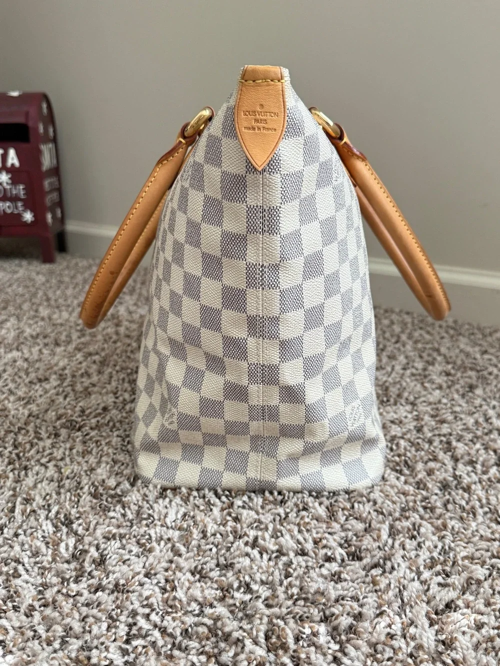 Authentic Louis Vuitton Saleya MM Azur Canvas